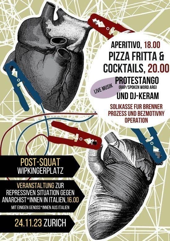 Info-Veranstaltung, Pizza Fritta, Cocktails und Konzert: Protestango (Rap / Spoken Word)