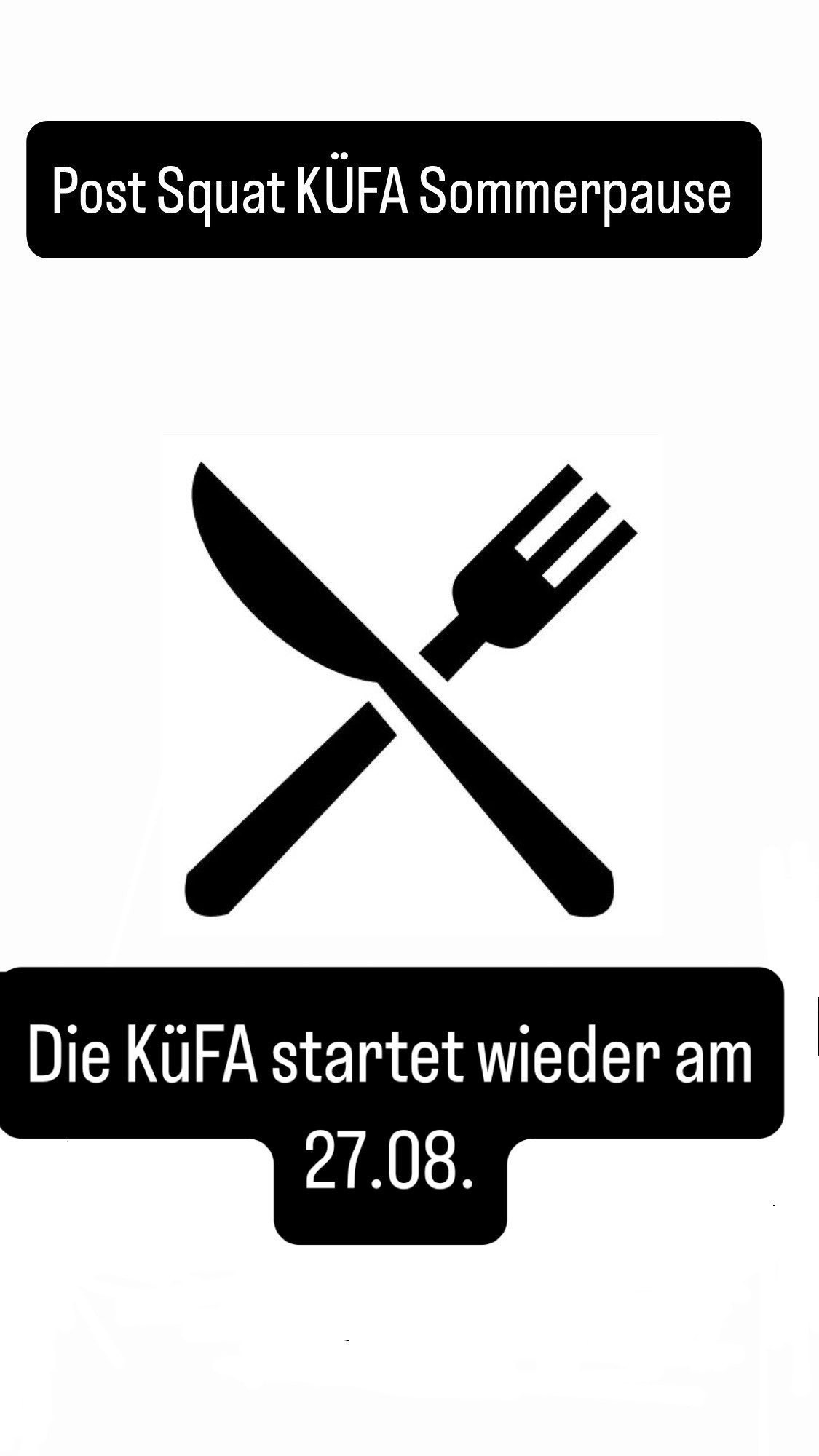 Küfa-Sommerpause bis am 27. August