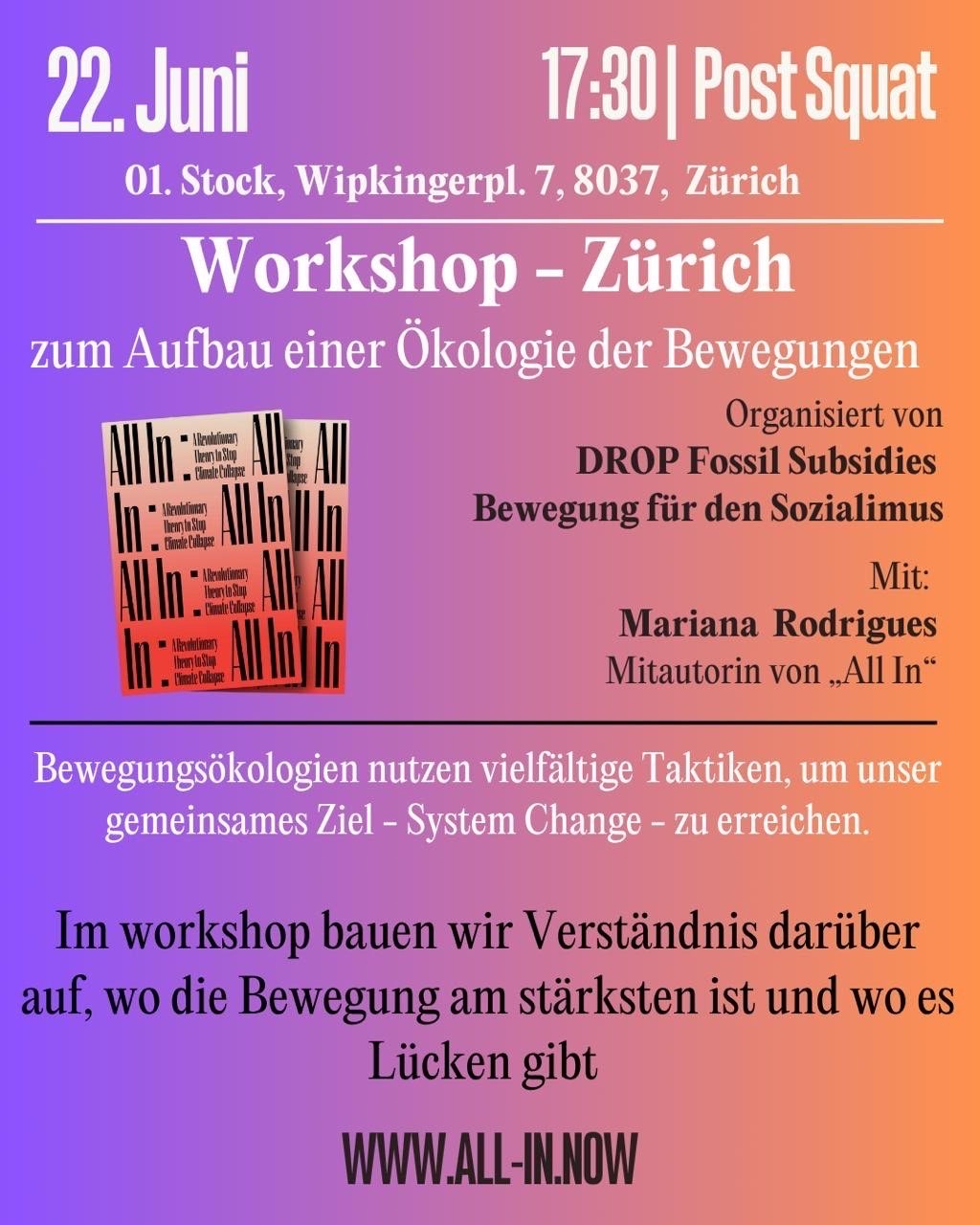 Workshop zum Aufbau einer Ökologie der Bewegungen